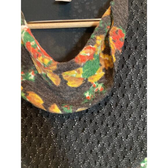 This & That Top Womens Small Artsy Art To Wear Mixed Textures Sequin Crochet - Picture 2 of 14